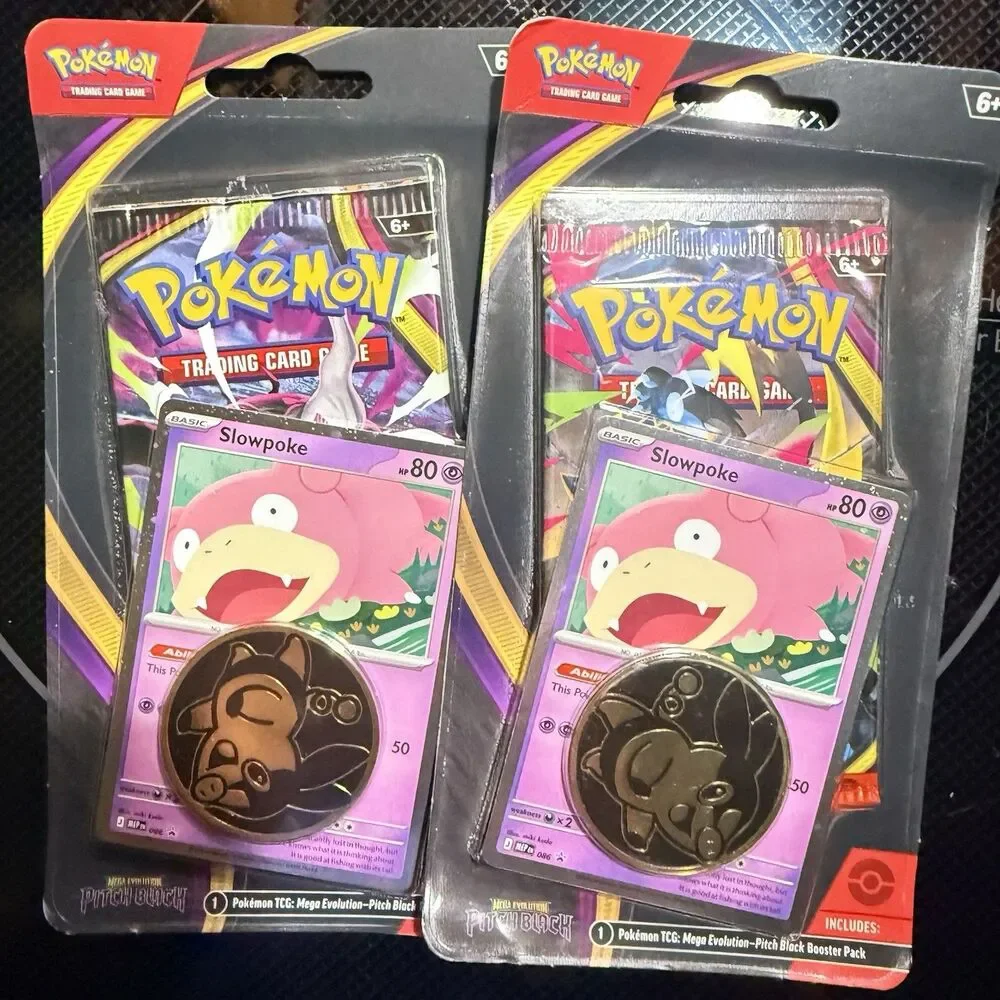 2x Mega Evolution Pitch Black Slowpoke Checklane  Sealed In Hand